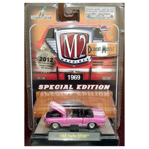 1968 Shelby GT500 - Pink Convertible (Detroit-Muscle Single Car Release, Die Cast X Collectors Expo Exclusive, Premium Range)