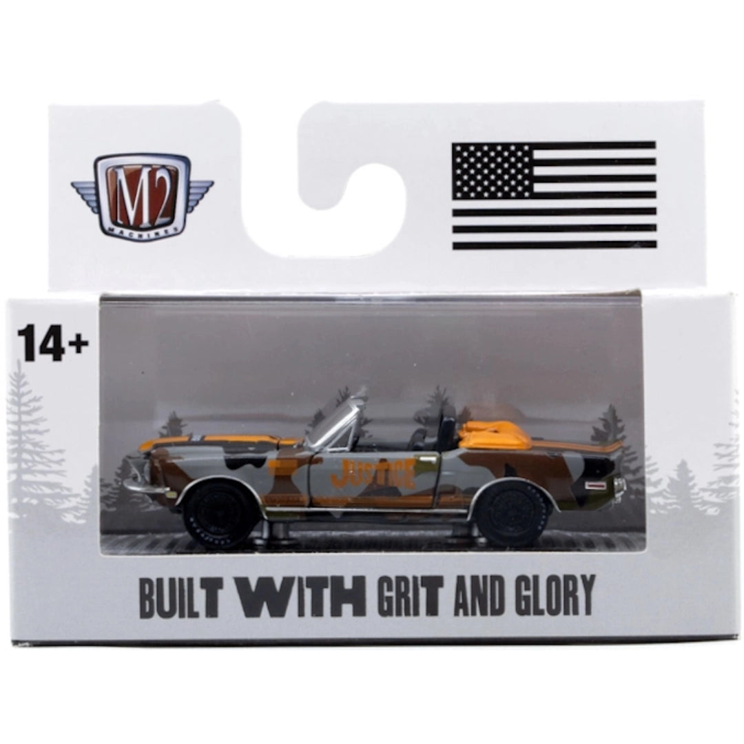 1968 Shelby GT500 KR - Black & Orange (Justice League, Silver Chrome Front Bumper, Black Rims & Interior)
