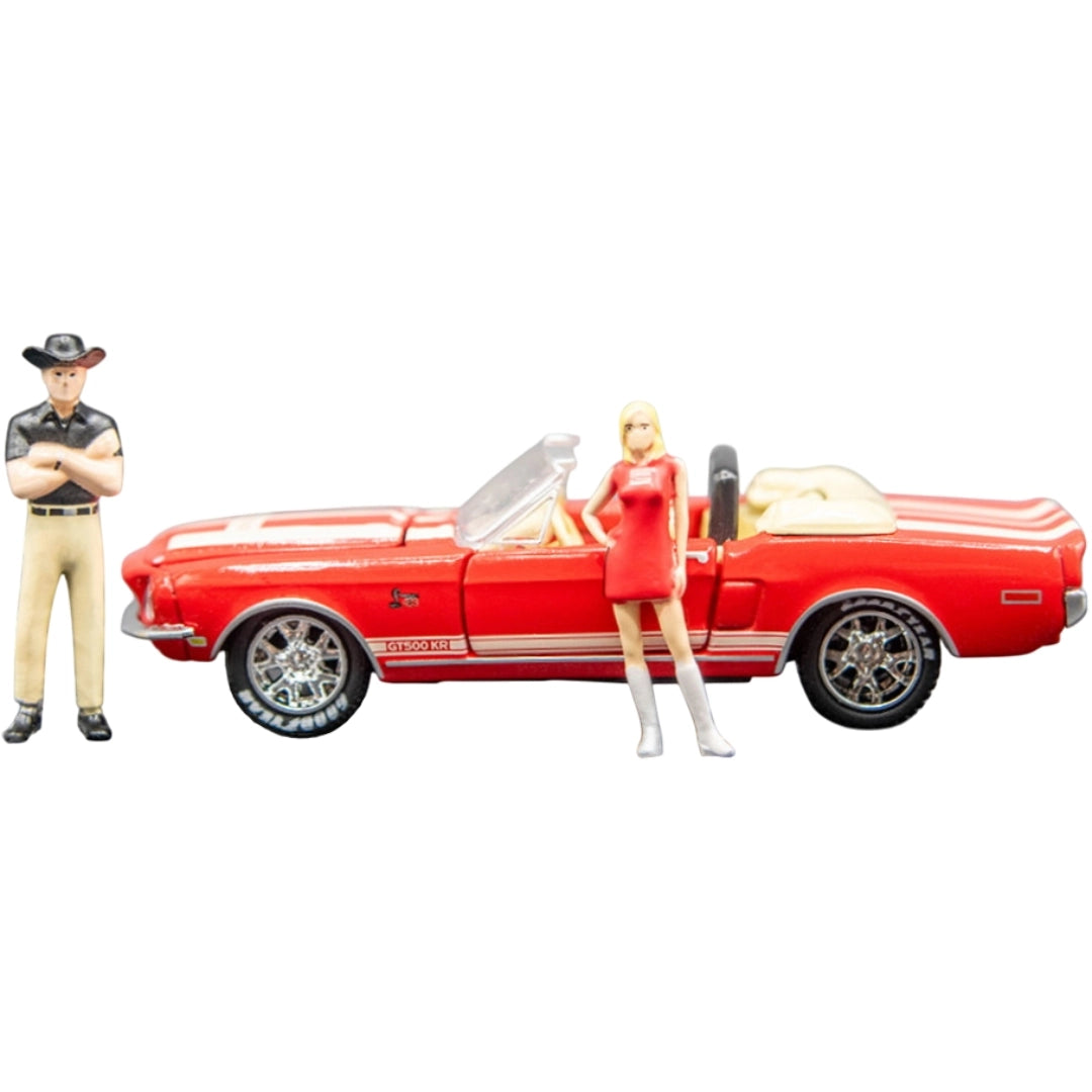 1968 Shelby GT500 KR - Red Convertible (Auto-Figs Release 09, Walmart Exclusive, Figure Included)