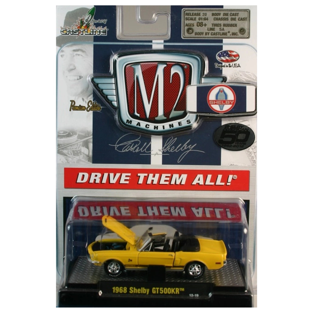 1968 Shelby GT500KR - Yellow Convertible (50th Anniversary Edition, Clamshell Blister)