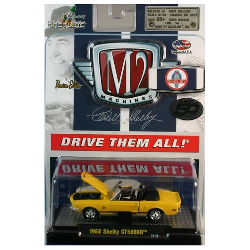 1968 Shelby GT500KR - Yellow Convertible (50th Anniversary Edition, Clamshell Blister)