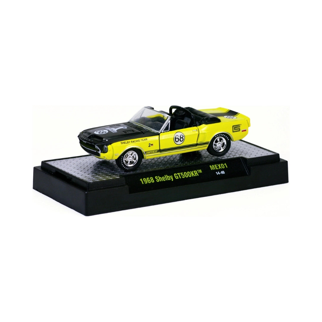 1968 Shelby GT500KR - Yellow & Black Convertible (Release MEX01, Walmart Exclusive, Premium Range)