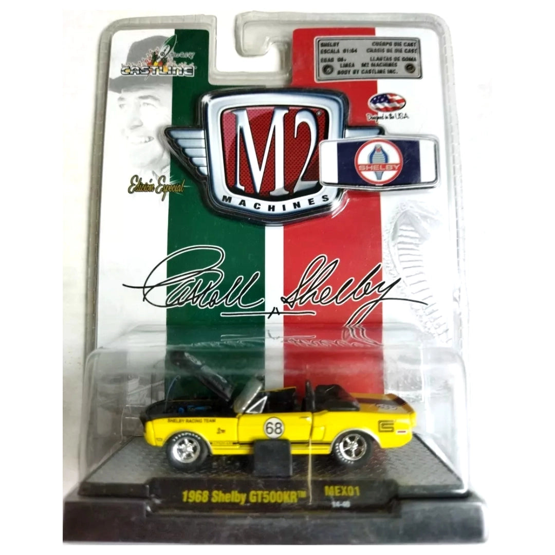 1968 Shelby GT500KR - Yellow & Black Convertible (Release MEX01, Walmart Exclusive, Premium Range)