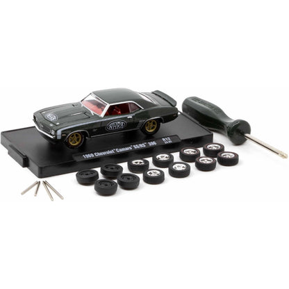 1969 Chevrolet Camaro SS/RS 396 - Dark Green (Gold 5-Spoke Rims, Red Interior, Chase)