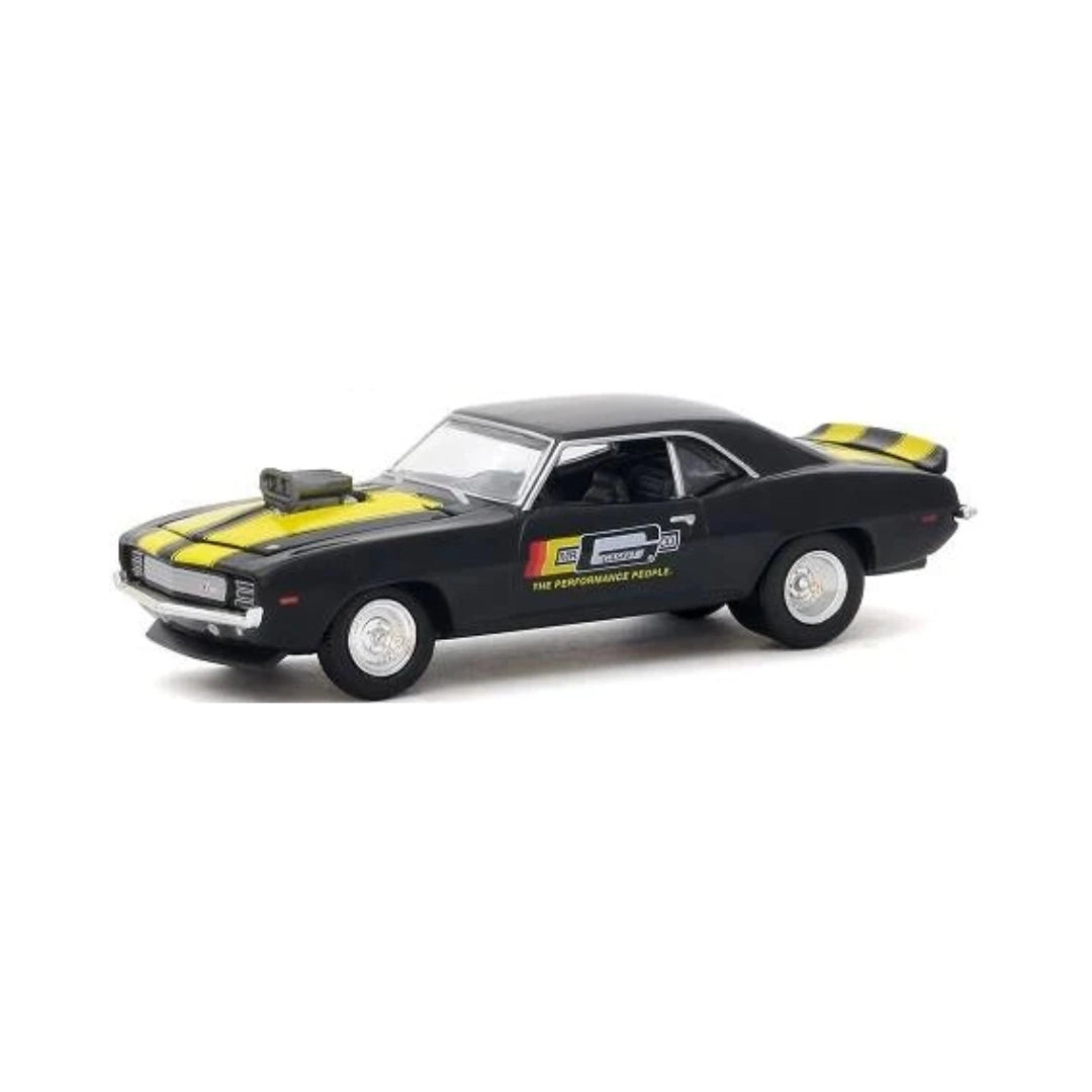 1969 Chevrolet Camaro Z/28 RS - Black with Yellow Stripes (Silver Chrome Rims & Details, Black Interior)