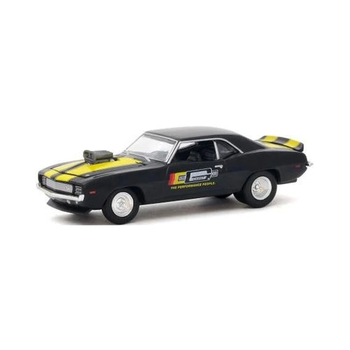 1969 Chevrolet Camaro Z/28 RS - Black with Yellow Stripes (Silver Chrome Rims & Details, Black Interior)