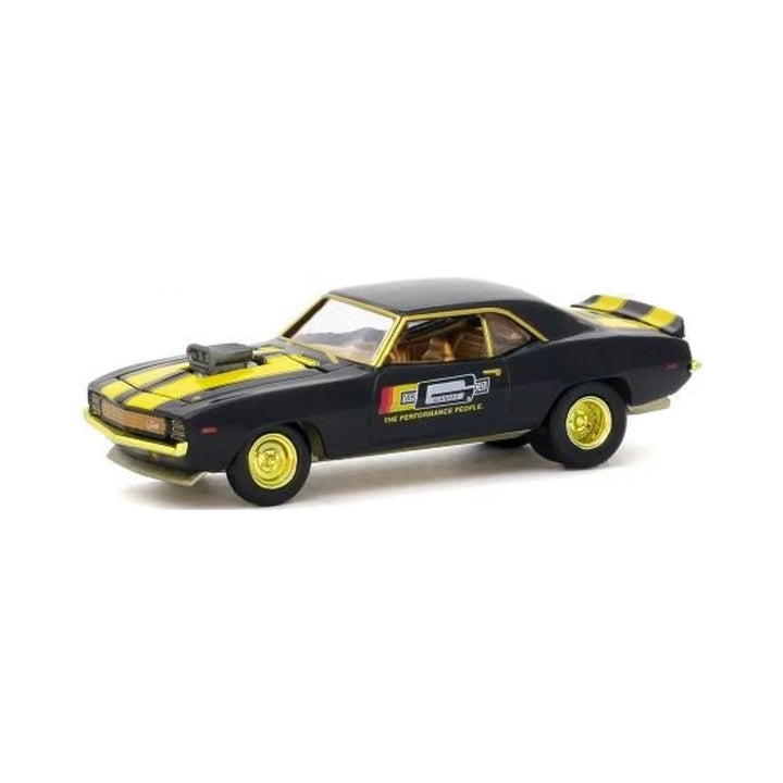 1969 Chevrolet Camaro Z/28 RS - Black with Yellow Stripes (Yellow Chrome Rims & Details, Brass Interior, Chase)