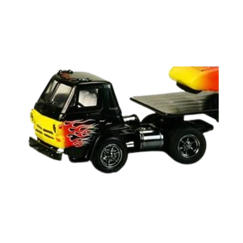 1969 Dodge L600 COE - Black/Yellow Flame Chase