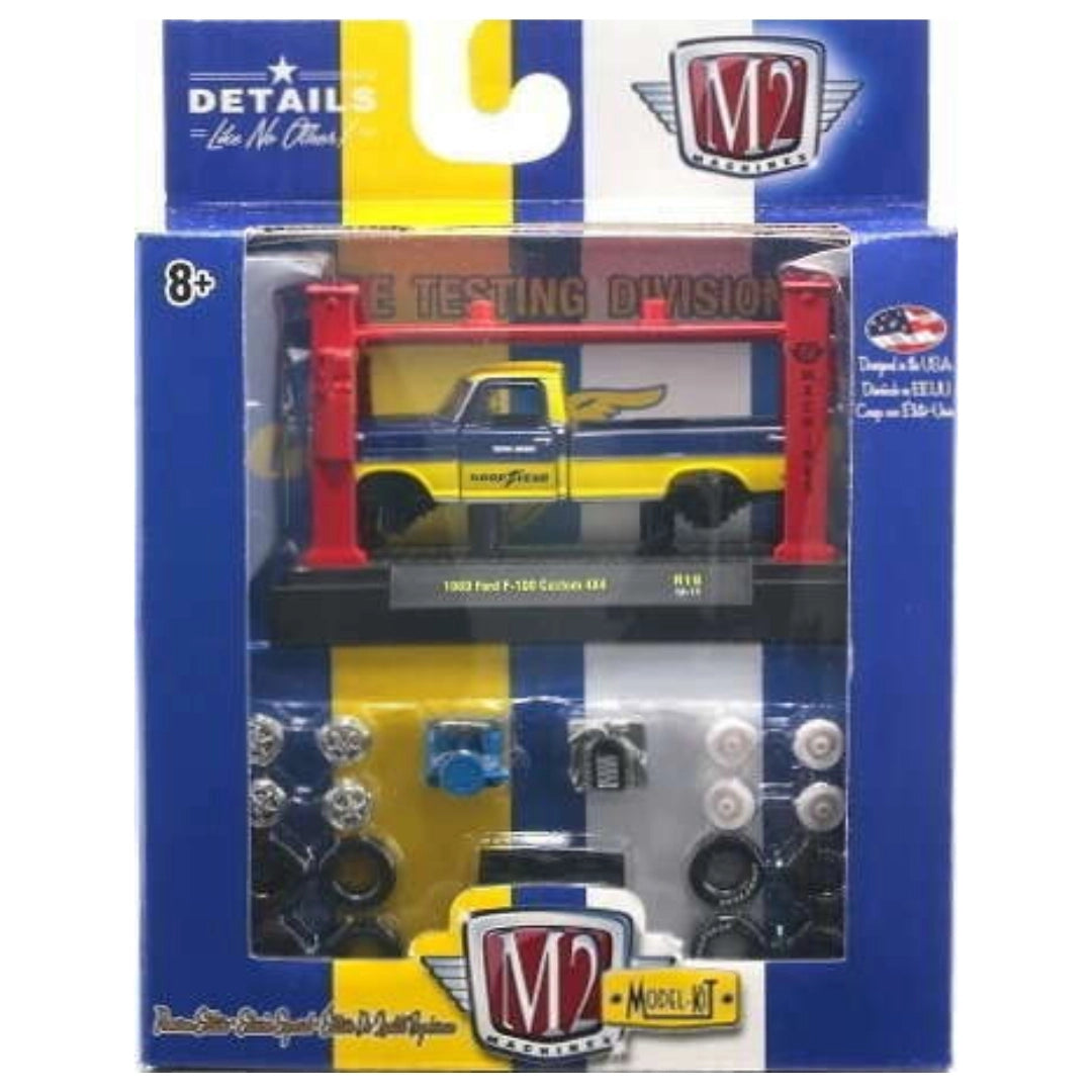 1969 Ford F-100 Custom 4X4 - Blue, Yellow & White Model-Kit