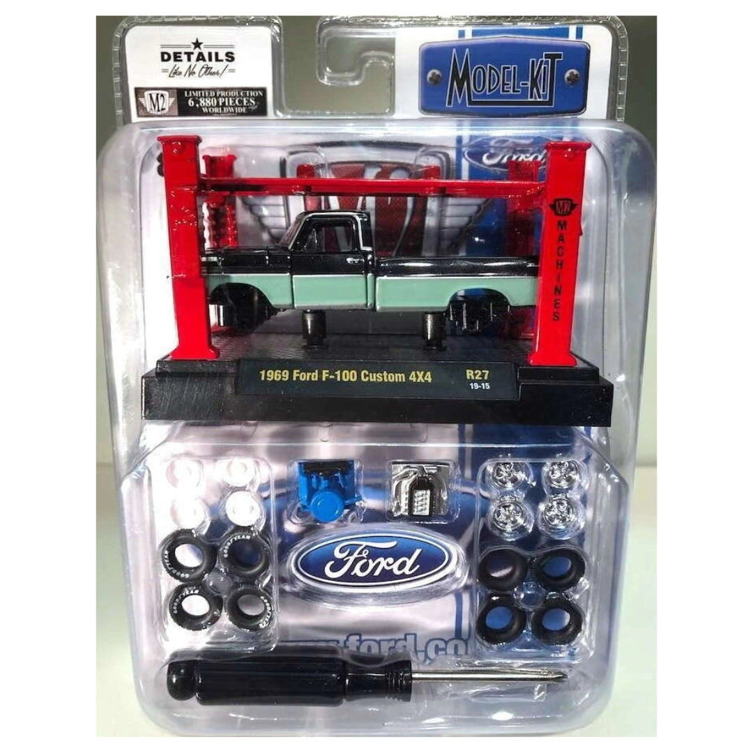 1969 Ford F-100 Custom 4X4 - Green & Black Model-Kit