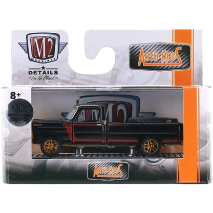 1969 Ford F-100 Ranger Truck - Black Chase (Gold Chrome Rims & Details)