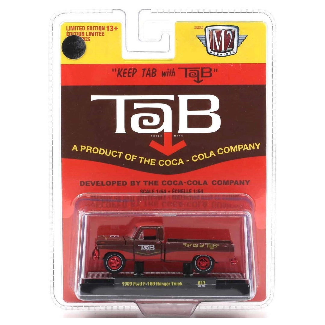 1969 Ford F-100 Ranger Truck - Brown ToB Chase (Red Chrome Rims & Details, Red Interior)