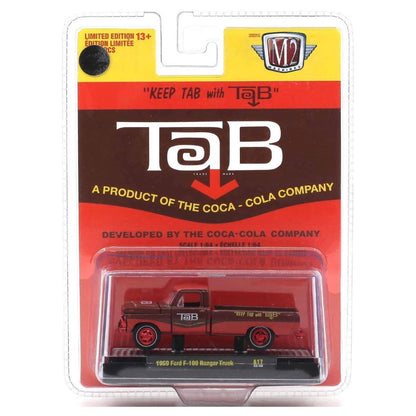 1969 Ford F-100 Ranger Truck - Brown ToB Chase (Red Chrome Rims & Details, Red Interior)