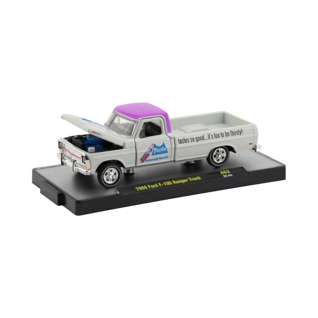 1969 Ford F-100 Ranger Truck - Silver & Purple Fanta