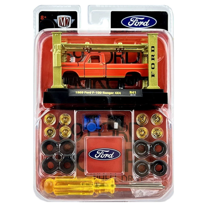 1969 Ford F100 Ranger 4X4 - Red Model-Kit Chase