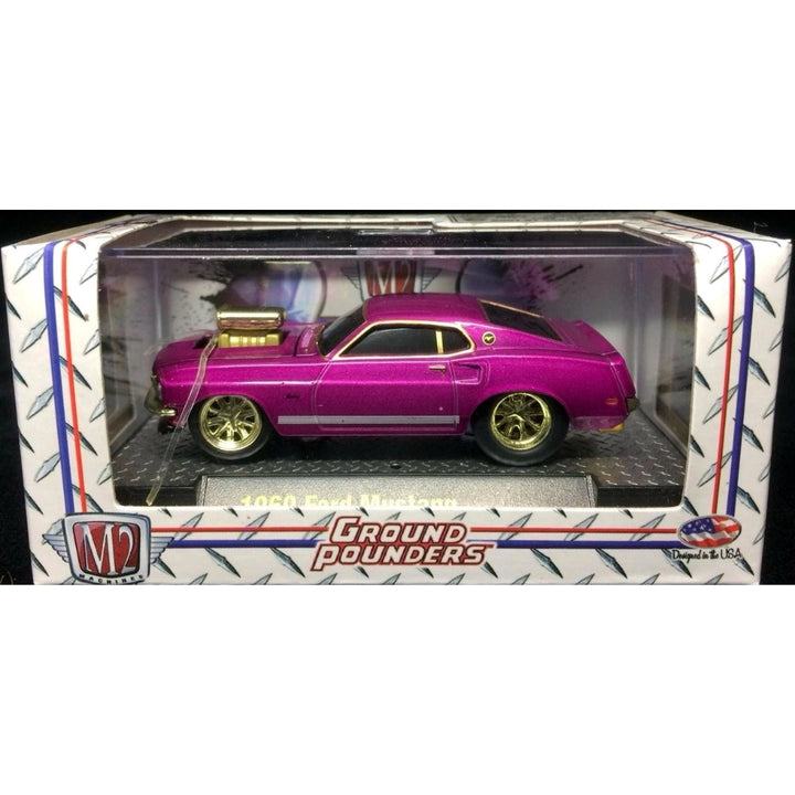 1969 Ford Mustang - Pink, Gold Chrome Details, Gold Motor Block (Box Packaging)