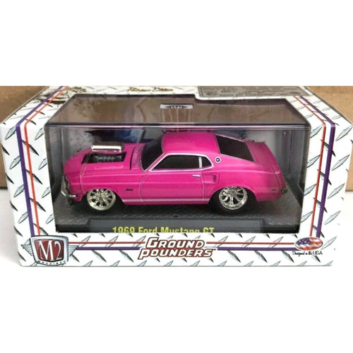 1969 Ford Mustang - Pink, Silver Chrome Details, Gray Motor Block (Box Packaging)