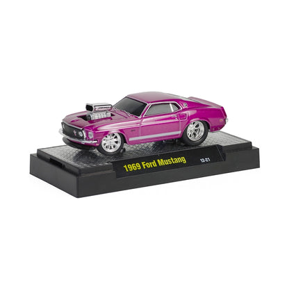1969 Ford Mustang - Pink, Silver Chrome Details, Silver Motor Block (Box Packaging)