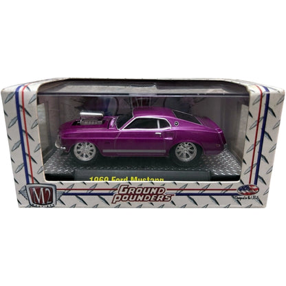 1969 Ford Mustang - Pink, Silver Chrome Details, Silver Motor Block (Box Packaging)