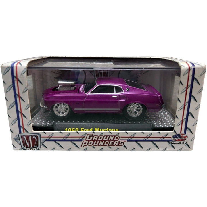 1969 Ford Mustang - Pink, Silver Chrome Details, Silver Motor Block (Box Packaging)