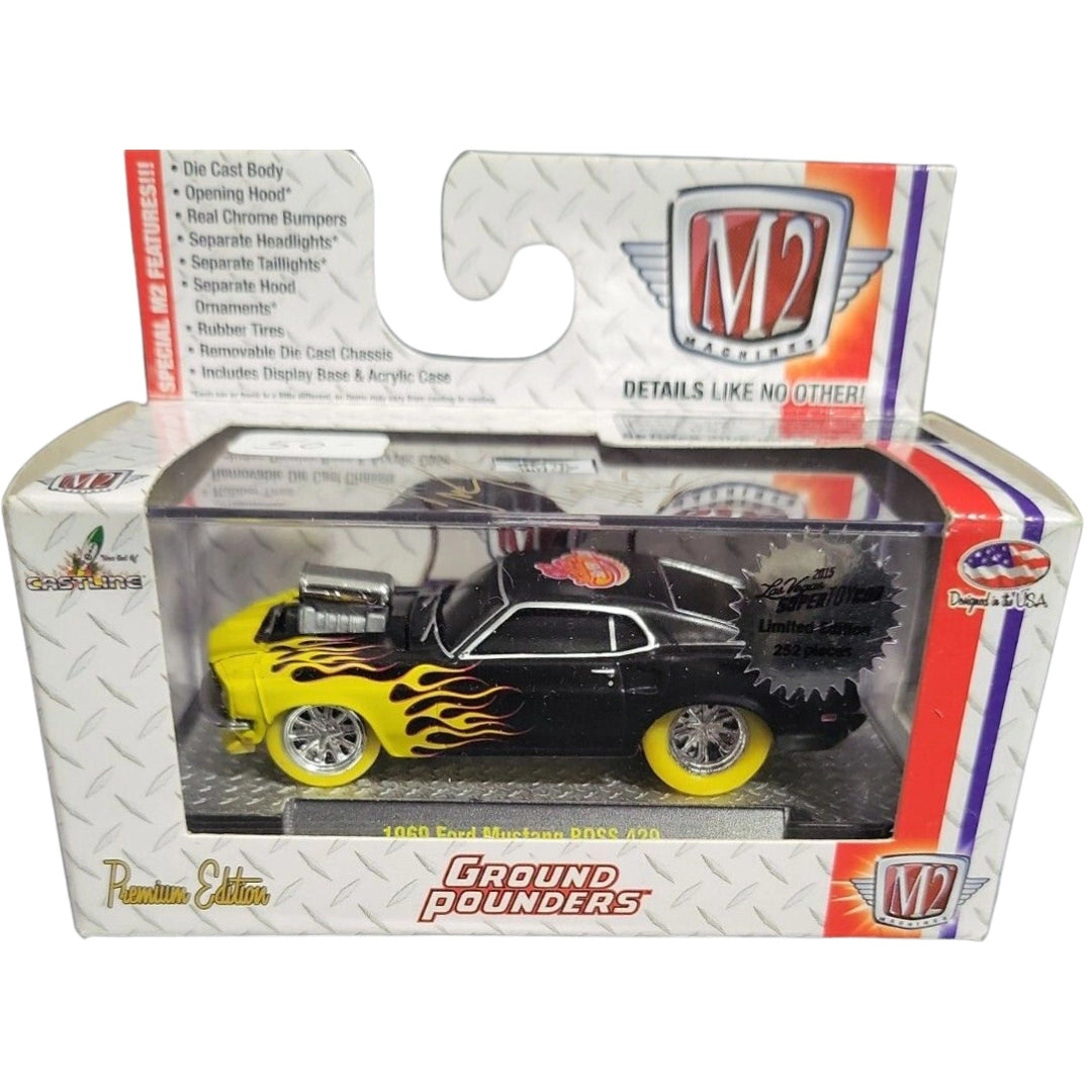 1969 Ford Mustang BOSS 429 - Black with Flames (Ground Pounders Single Car Release Super Chase)
