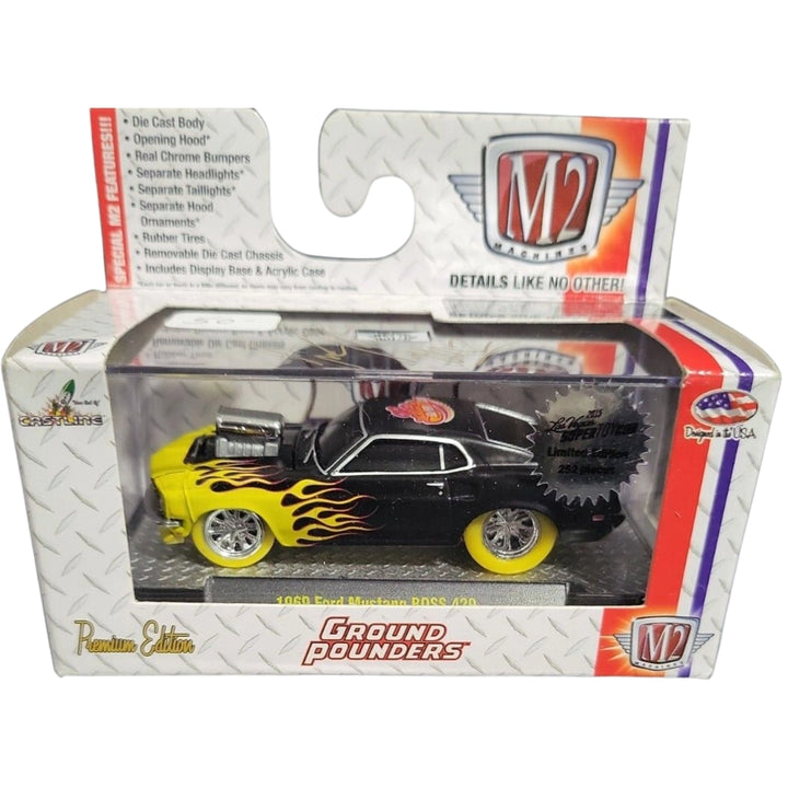 1969 Ford Mustang BOSS 429 - Black with Flames (Ground Pounders Single Car Release Super Chase)