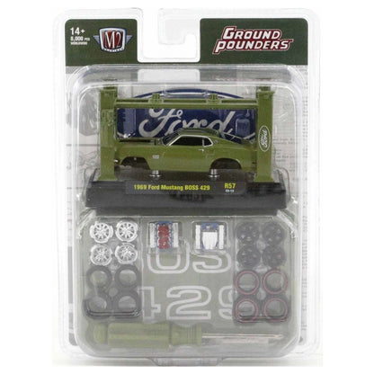 1969 Ford Mustang BOSS 429 - Olive Green (Ground Pounders Model-Kit Release 57)