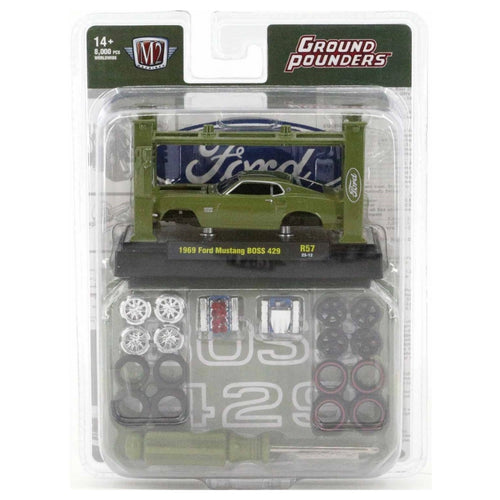 1969 Ford Mustang BOSS 429 - Olive Green (Ground Pounders Model-Kit Release 57)