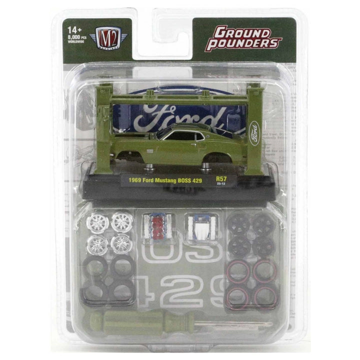 1969 Ford Mustang BOSS 429 - Olive Green (Ground Pounders Model-Kit Release 57)