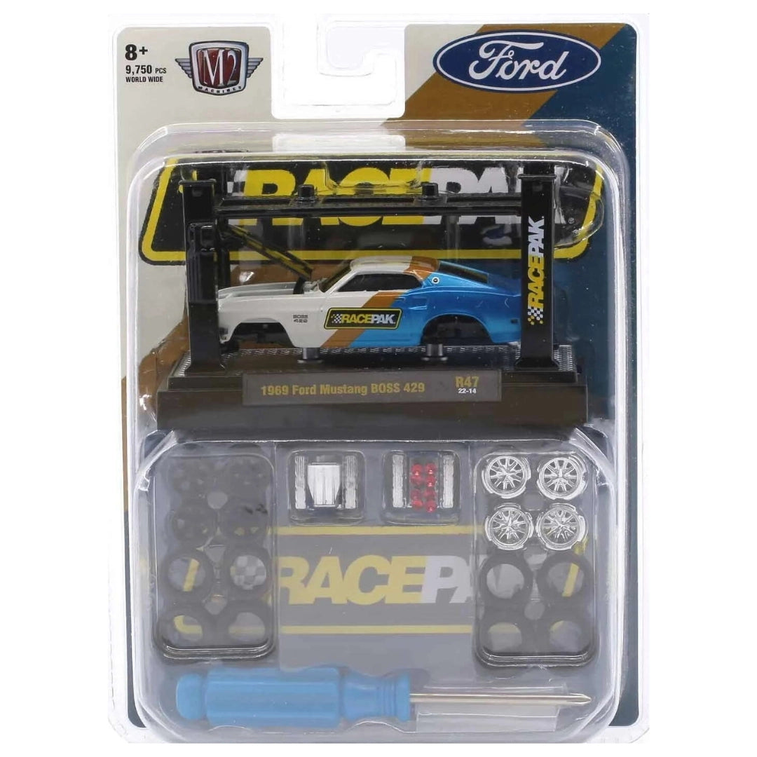 1969 Ford Mustang BOSS 429 - White/Blue Race Livery (Model-Kit Release 47)