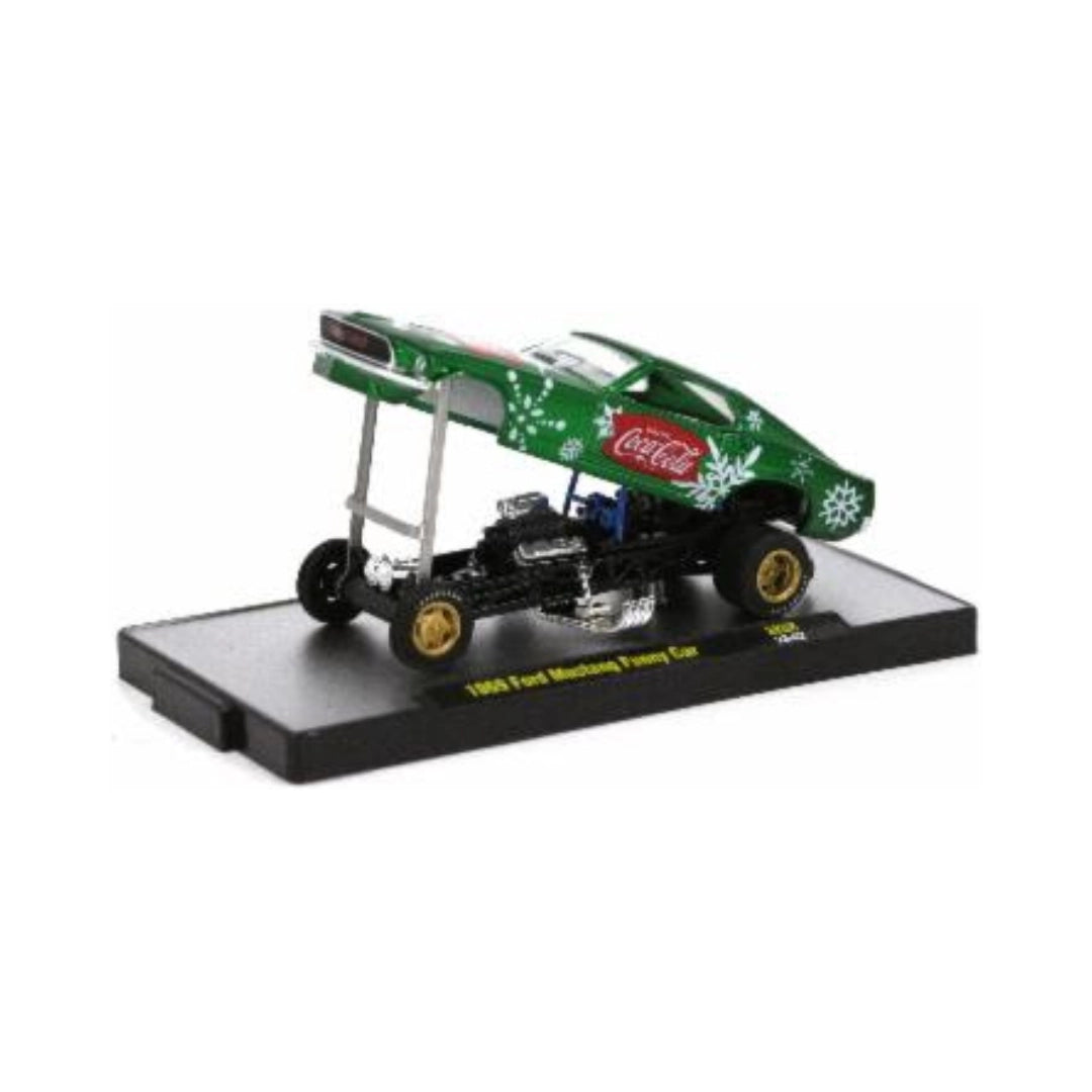 1969 Ford Mustang Funny Car - Green (Brass Rims, Coca-Cola Series Release SK08, Walmart Exclusive, Christmas)