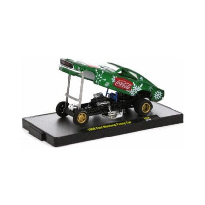 1969 Ford Mustang Funny Car - Green (Brass Rims, Coca-Cola Series Release SK08, Walmart Exclusive, Christmas)