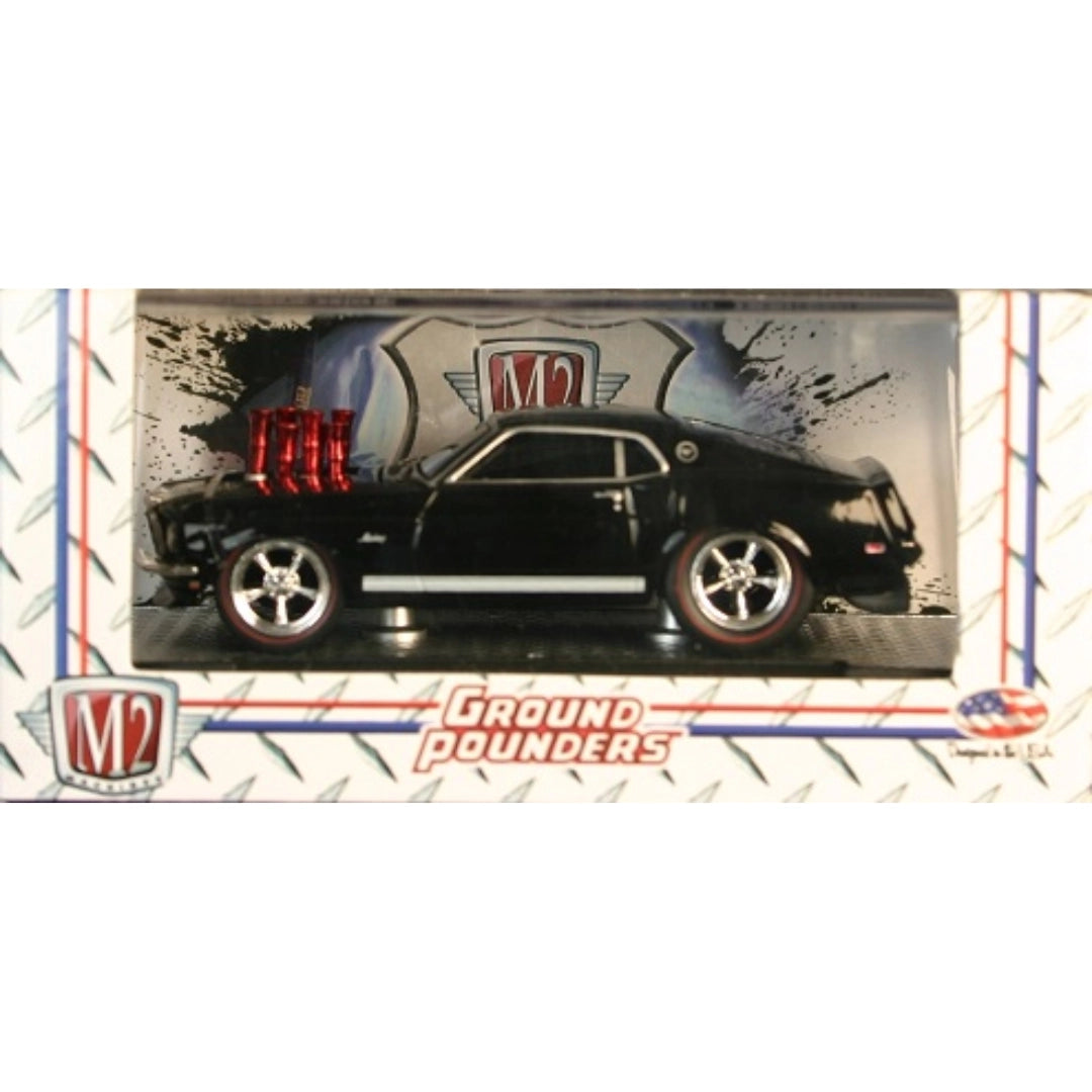 1969 Ford Mustang GT - Black, 5-Spoke Rims, Black Redline Tires (Box Packaging)