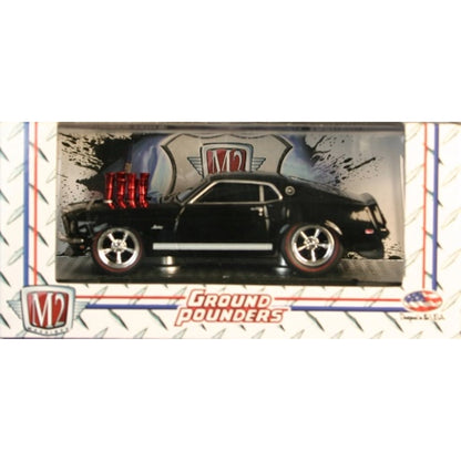 1969 Ford Mustang GT - Black, 5-Spoke Rims, Black Redline Tires (Box Packaging)