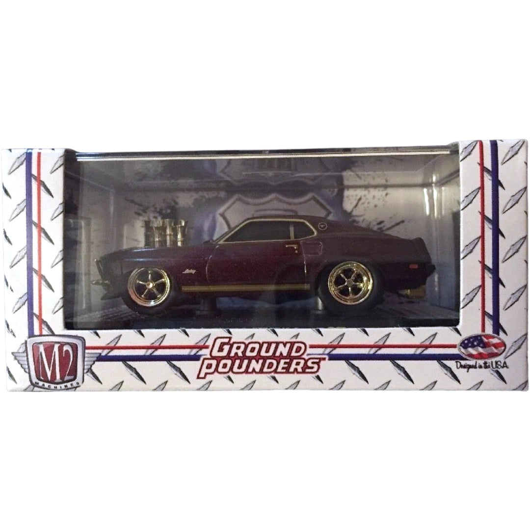 1969 Ford Mustang GT - Burgundy/Maroon with Gold Rims (Chase Box)