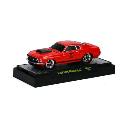 1969 Ford Mustang GT - Red (Detroit-Muscle Release MTS01 Walmart Exclusive)