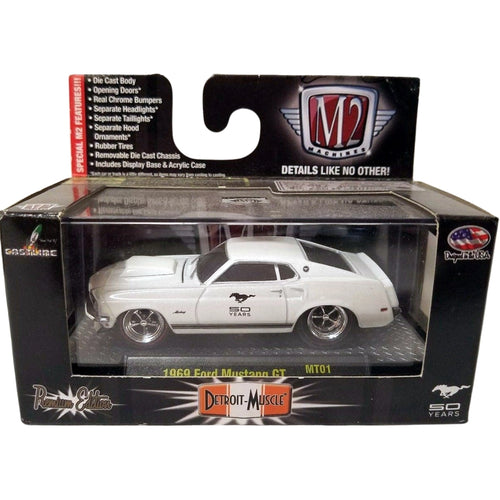1969 Ford Mustang GT - White (Detroit-Muscle Release MT01)