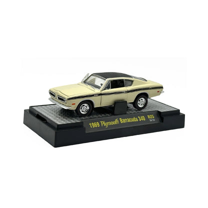 1969 Plymouth Barracuda 340 – Cream (Black Roof, Redline Tires)