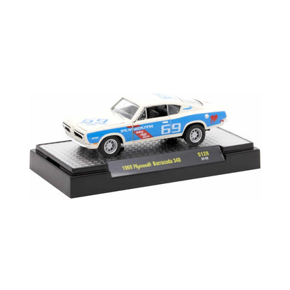 1969 Plymouth Barracuda 340 – White & Blue (#59 Racing Livery)