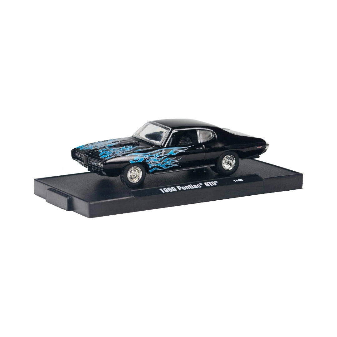 1969 Pontiac GTO - Black (Blue Flame Livery, Box)