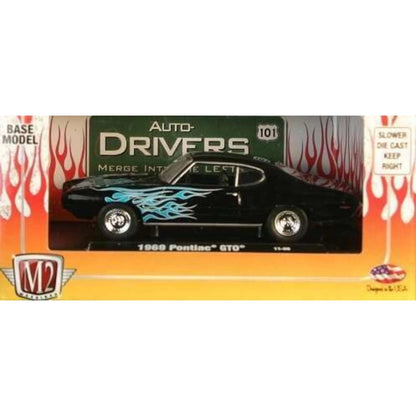 1969 Pontiac GTO - Black (Blue Flame Livery, Box)