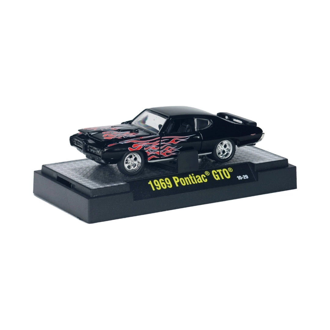 1969 Pontiac GTO - Black (Flame Livery, Box)