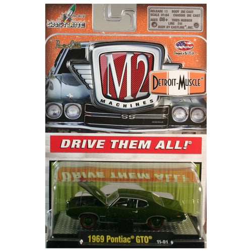 1969 Pontiac GTO - Dark Green (Clamshell Blister)