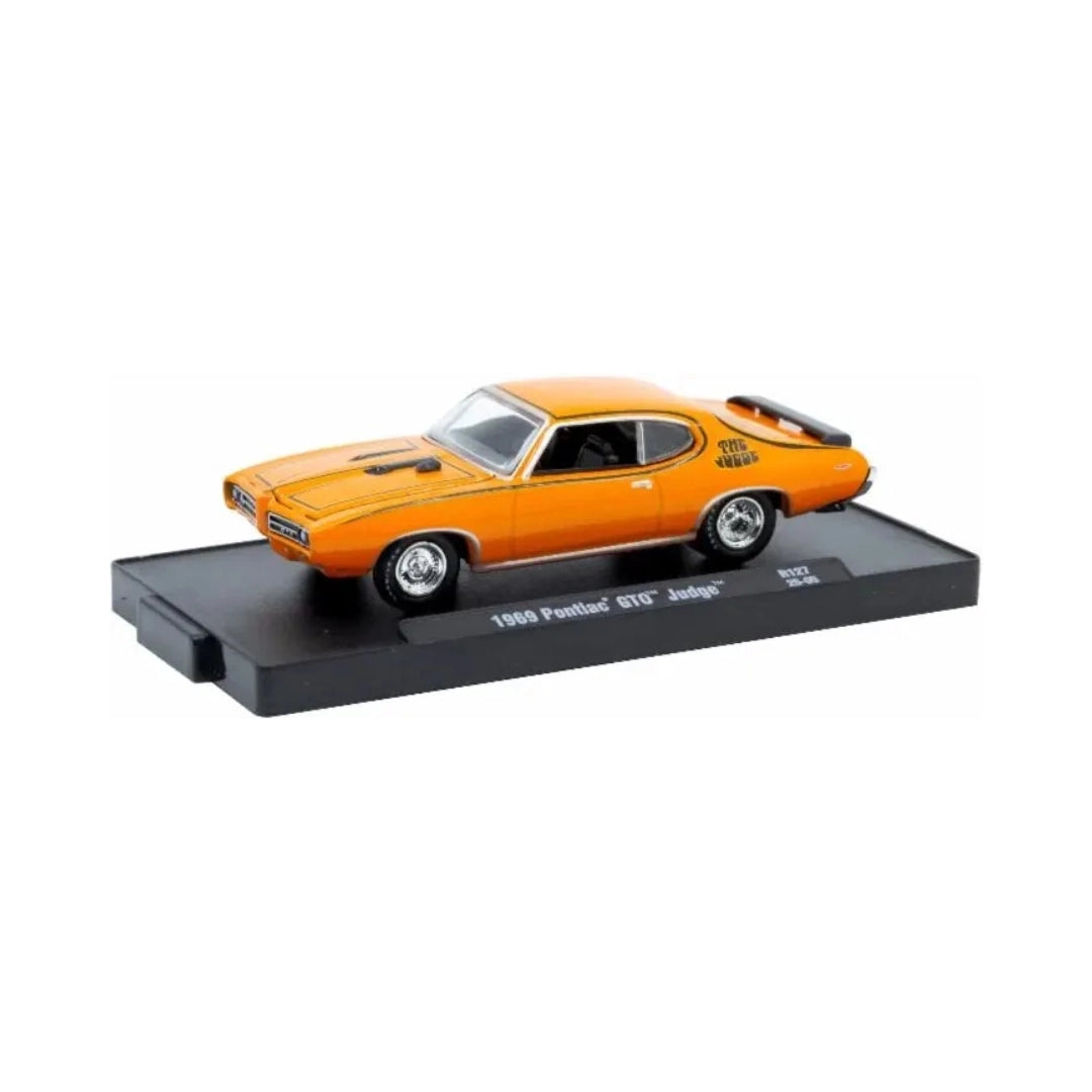 1969 Pontiac GTO Judge - Orange (Silver Chrome Rims, Black Interior)