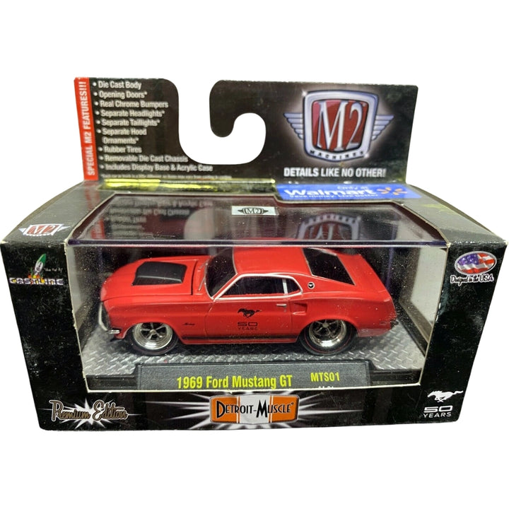 1969 Ford Mustang GT - Red (Detroit-Muscle Release MTS01 Walmart Exclusive)