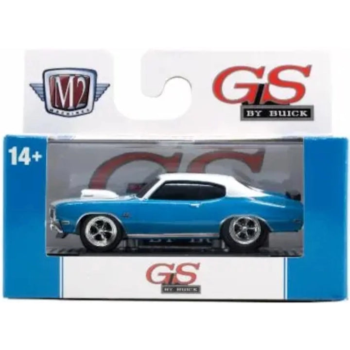 1970 Buick GS Stage 2 - Blue/White, Silver Chrome Rims & Details