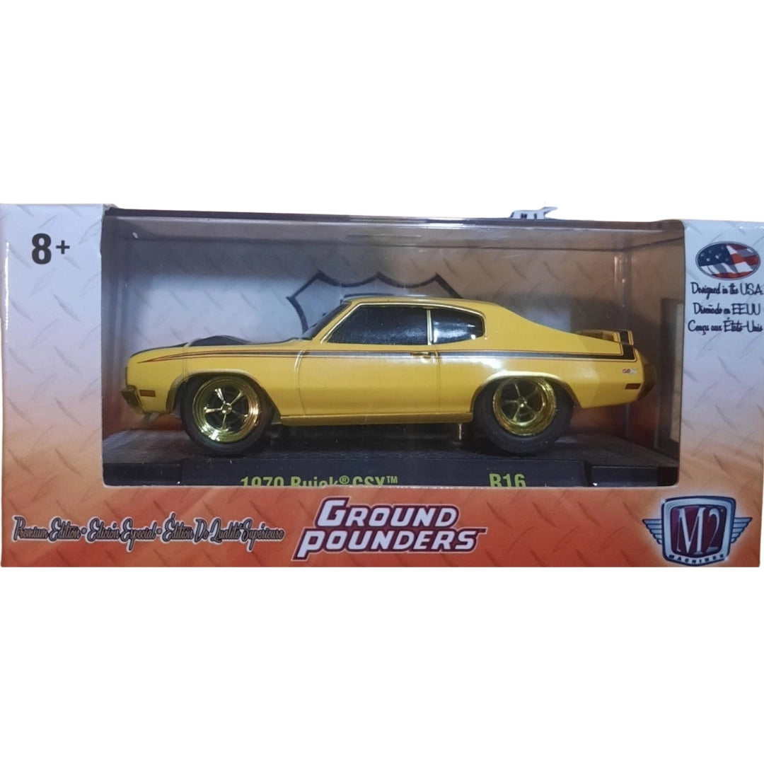 1970 Buick GSX - Yellow with Gold Rims (Ground Pounders Release 16 Chase)
