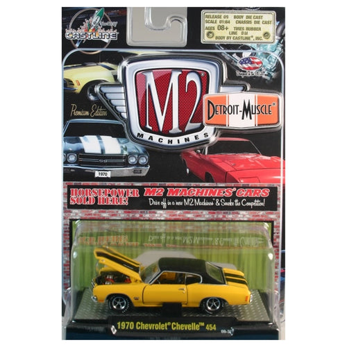 1970 Chevrolet Chevelle 454 - Yellow / Black Roof (Clamshell Blister Version)