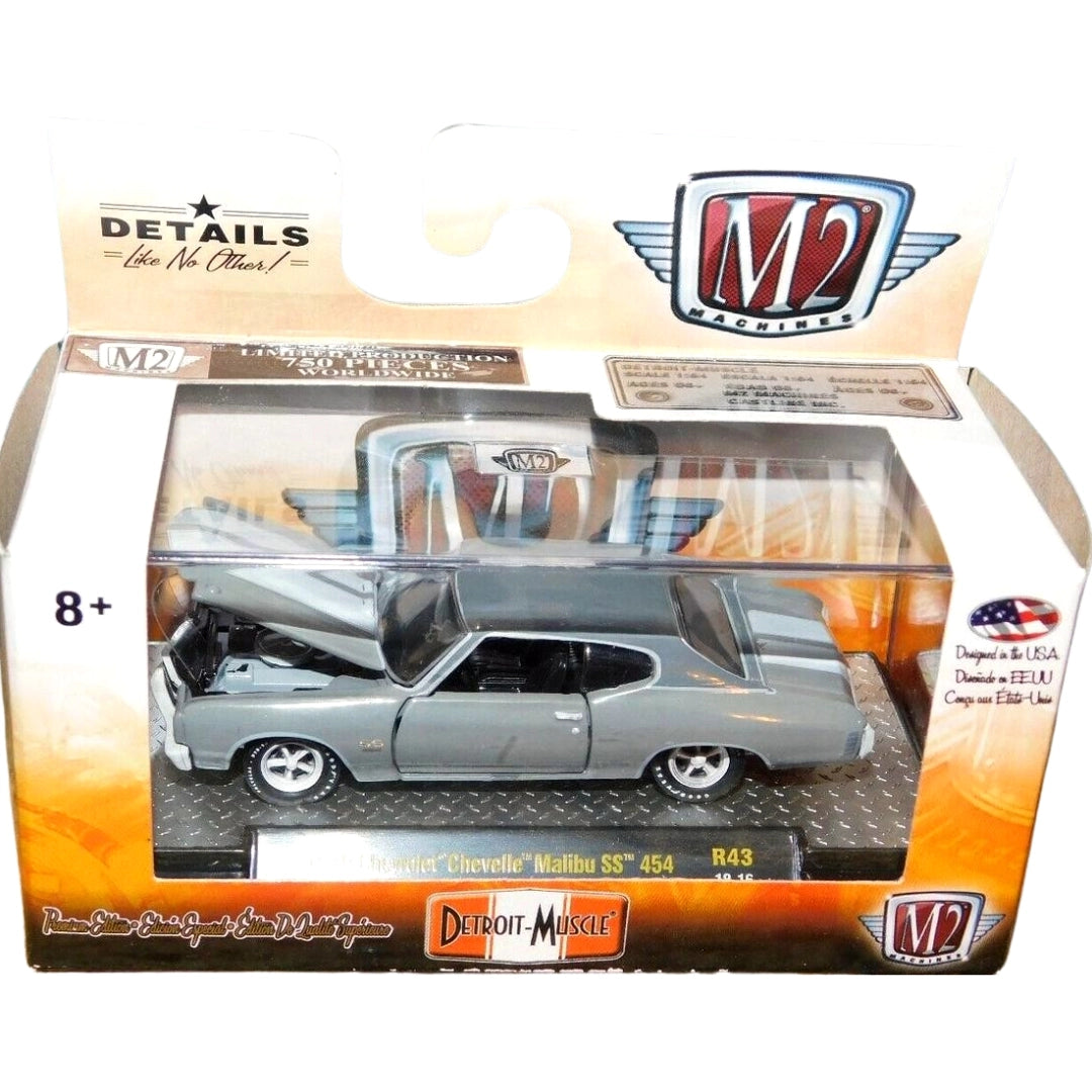 1970 Chevrolet Chevelle Malibu SS 454 - Silver / Black Hood (Detroit-Muscle Release 43 Chase)