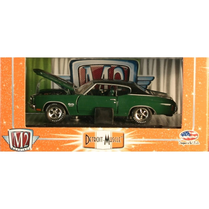 1970 Chevrolet Chevelle SS - Dark Green / Black Roof (Box Version / Detroit-Muscle Packaging)